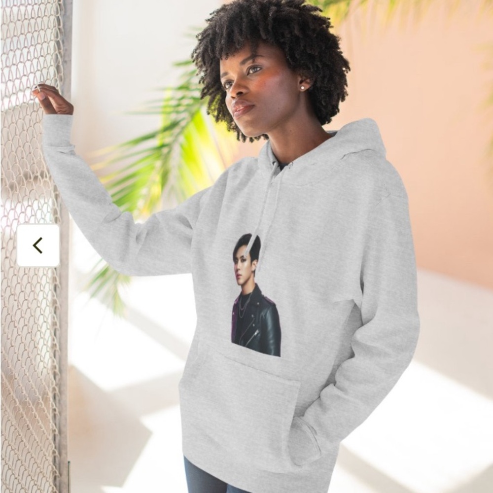 Gray Hoodie with Graphic Print